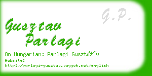 gusztav parlagi business card